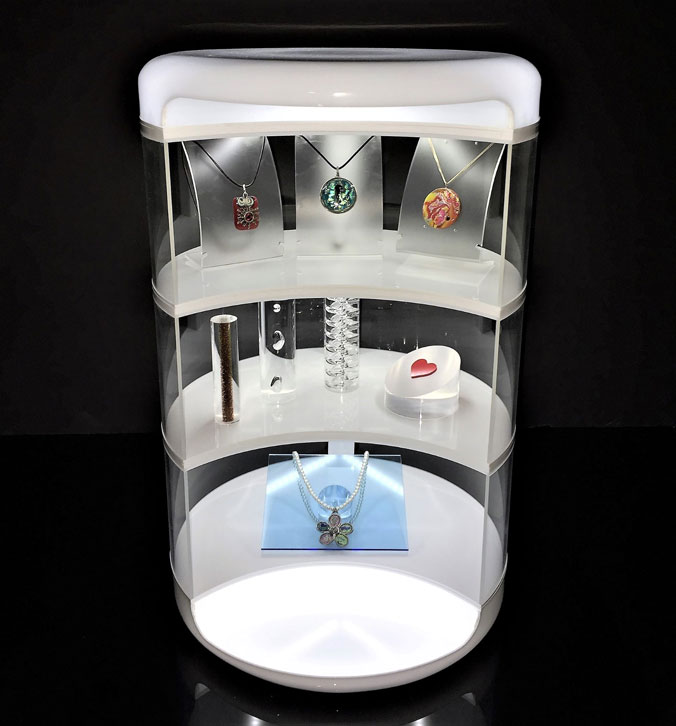 led display 3 tiered plastic product prototyping