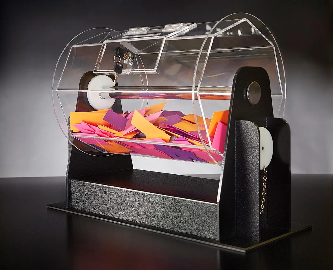 Raffle Drum - Table Top plastic product prototyping