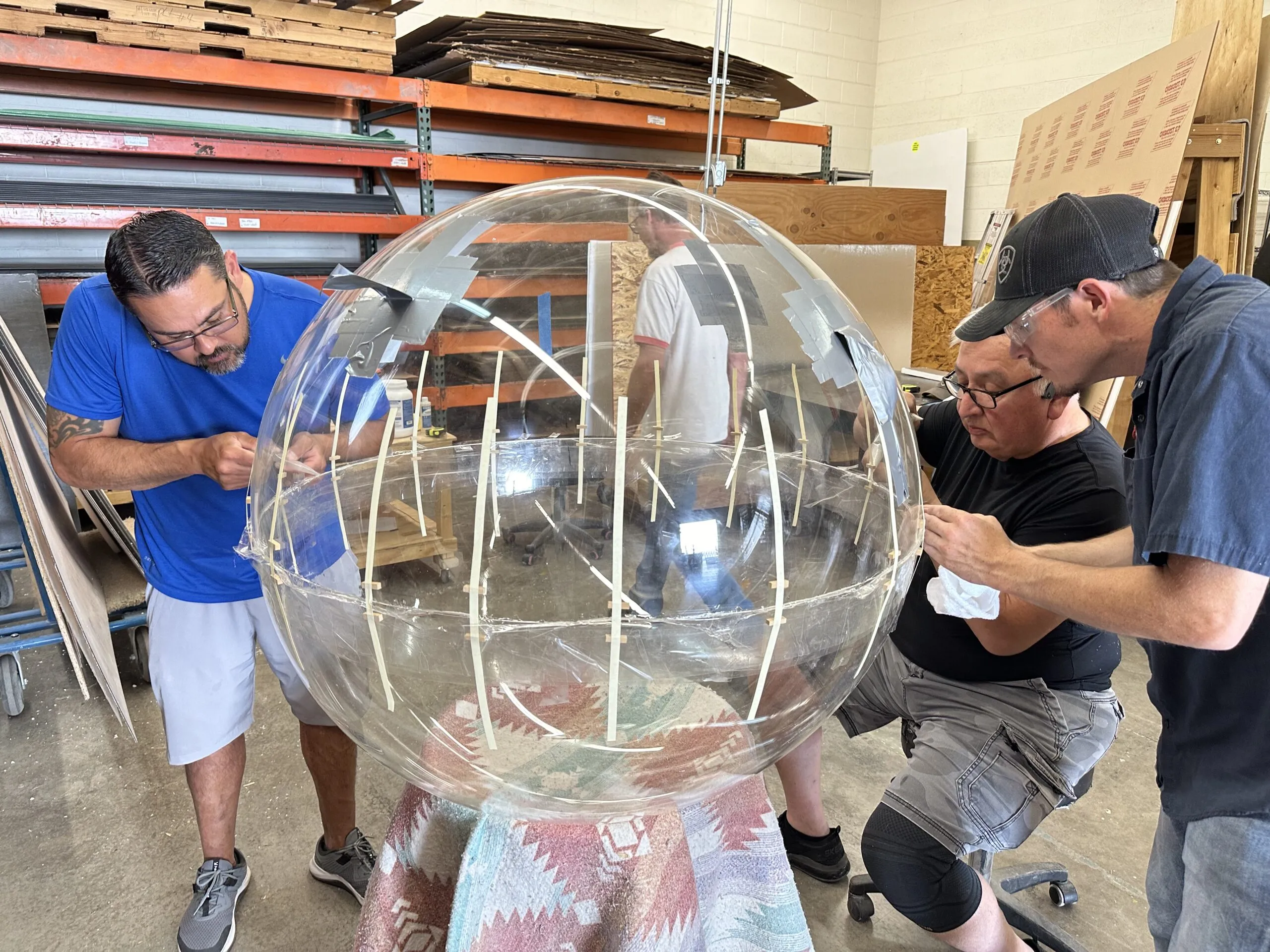 team prepping globe team prepping globe