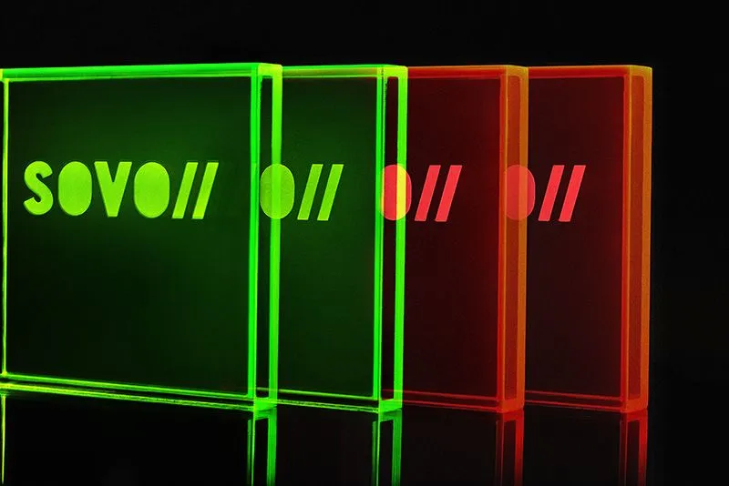 custom magazine holders fluorescent acrylic plastic product prototyping