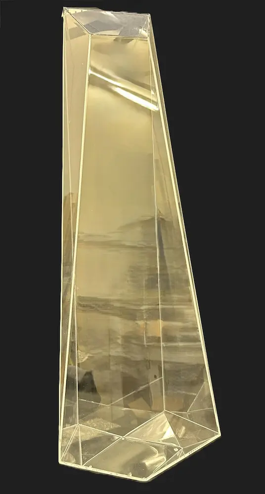 Custom hand fabricated sculptural plastic piece