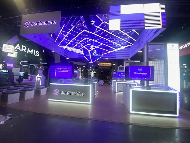 Sentinel One custom plastic fabrication sentinal one logo