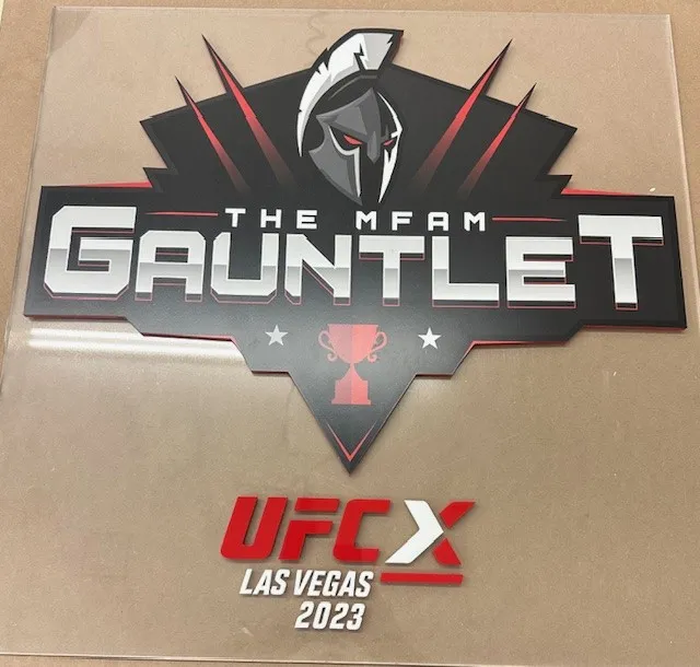 Gauntlet UFC sign plastic product prototyping