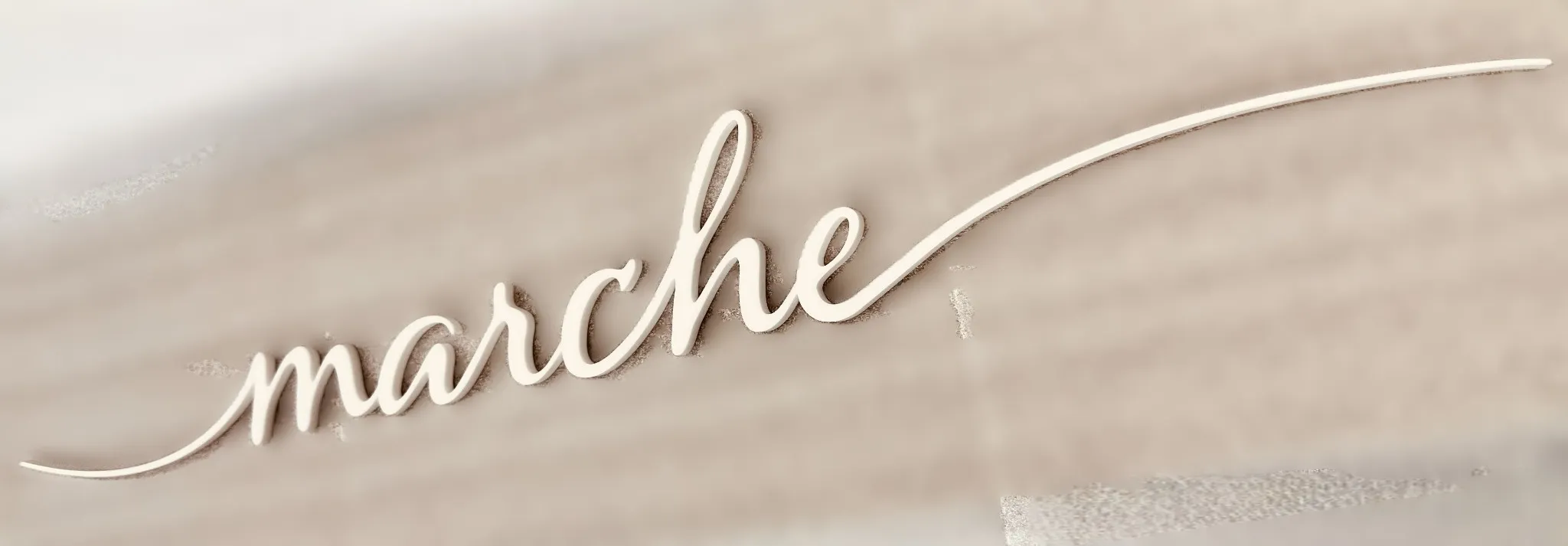 Marche laser cut sign plastic product prototyping