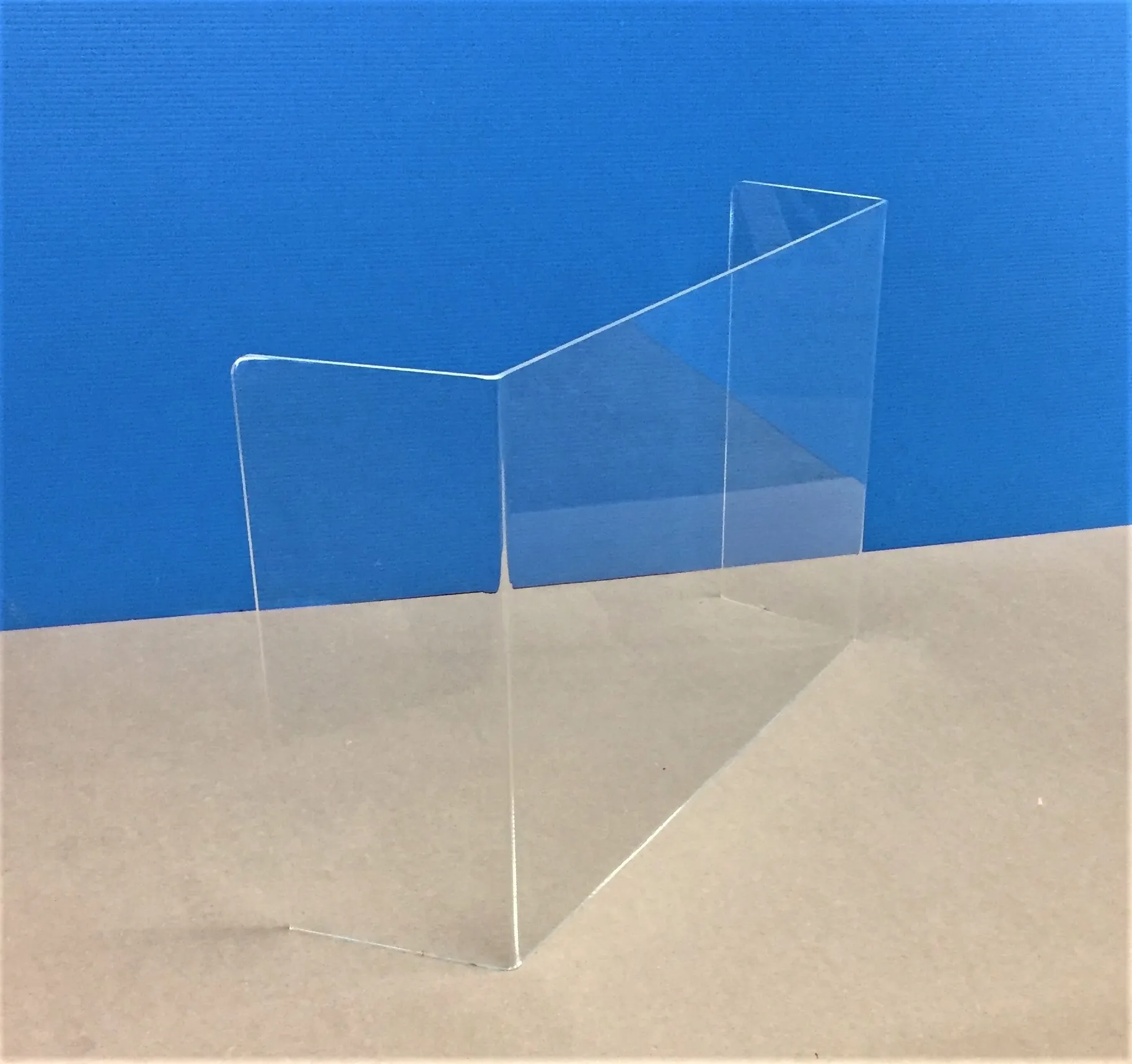 sneezeguard - Bent Self Standing plastic product prototyping