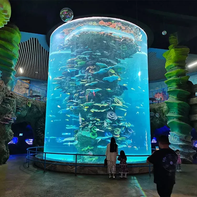 Large round tube aquarium plastic prototype product