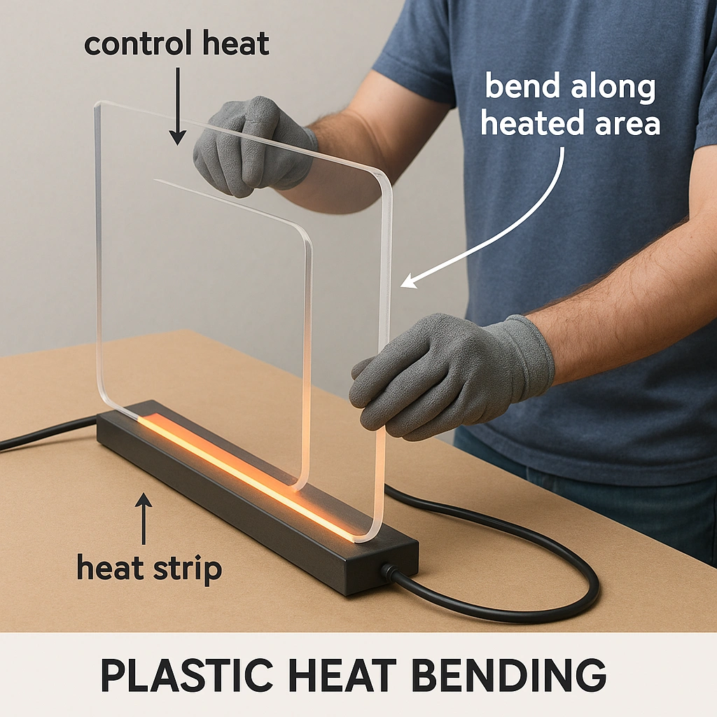 Plastic heat bending example Plastic heat bending example